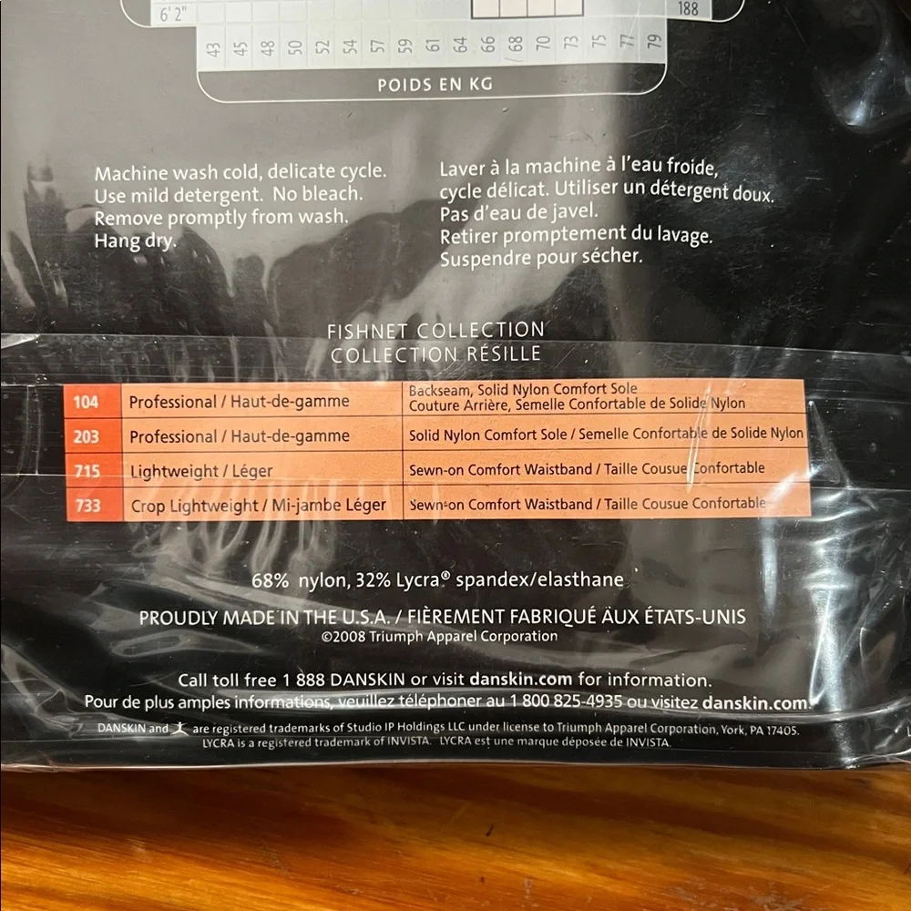 Danskin Platinum Black Footed Fishnets C/D Style 203 - Picture 6 of 7